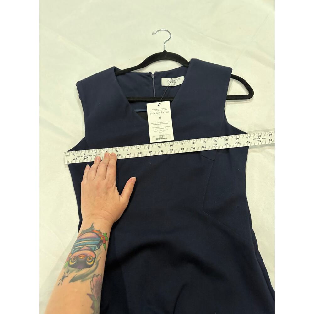 MM Lafluer Evelyn Dress Galaxy Blue Women’s 8 NWT Sheath Professional - Picture 10 of 12